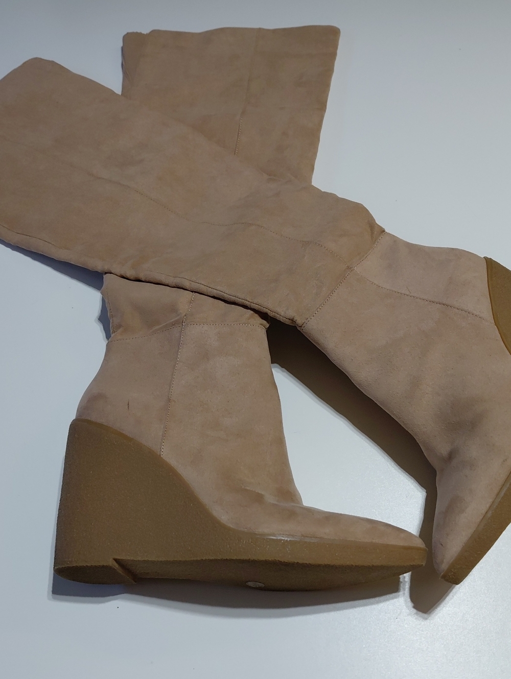 JESSICA SIMPSON Women's  Cassida Over-The-Knee Tan Wedge Boot Size 8M